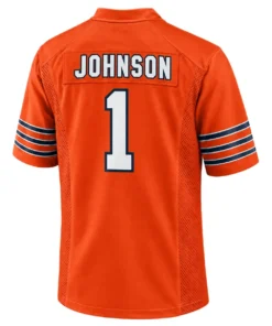 Chicago Bears Jaylon Johnson Orange Jersey – back view