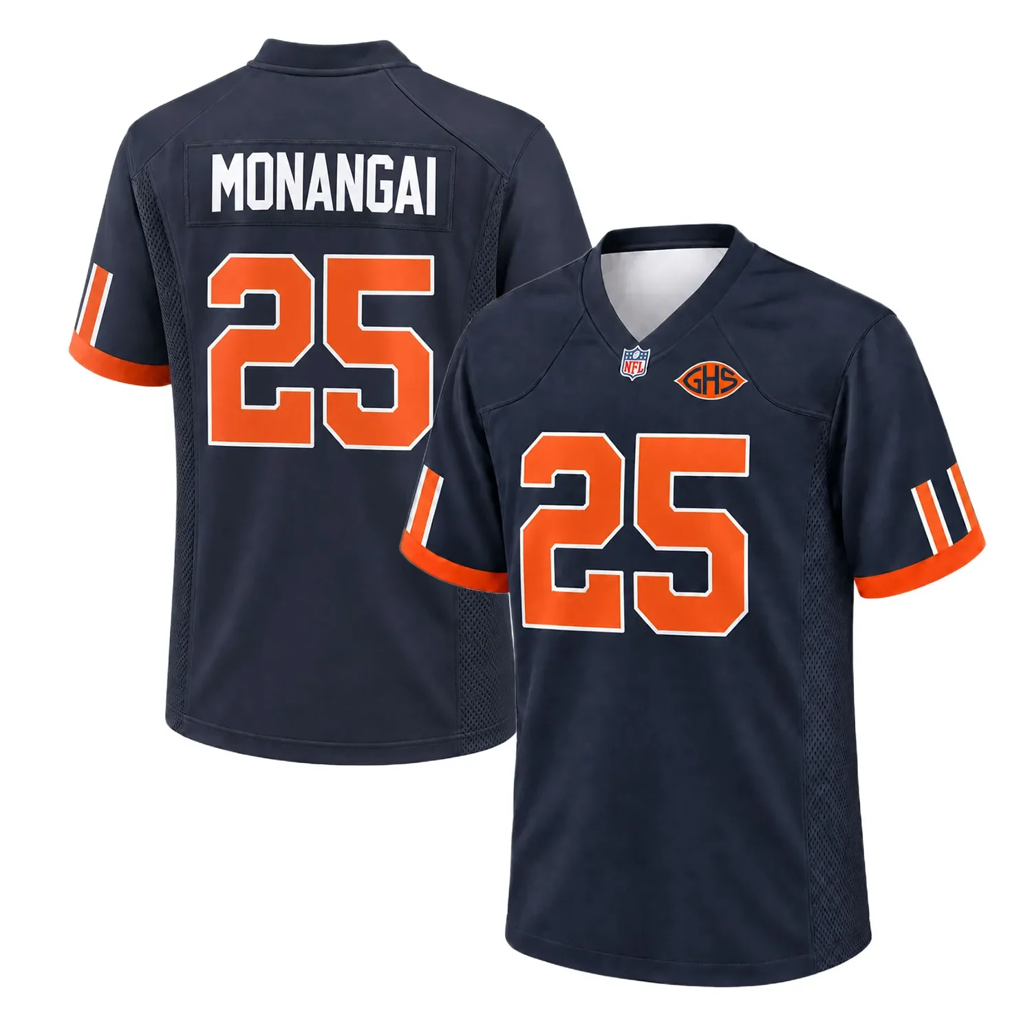 Chicago Bears Kyle Monangai Navy Rivalries Jersey – front back view