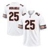 Chicago Bears Kyle Monangai White Away Jersey – front back view