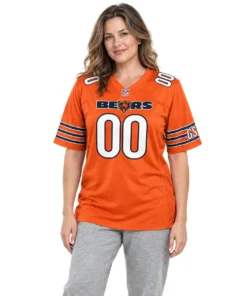 Chicago Bears Orange Custom Jersey – alternate view 2