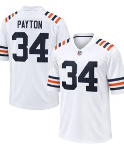 Chicago Bears Walter Payton White Jersey – front back view