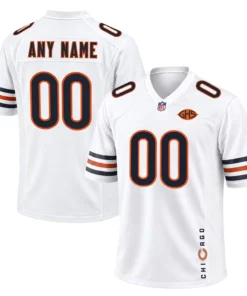 Chicago Bears White Custom Jersey