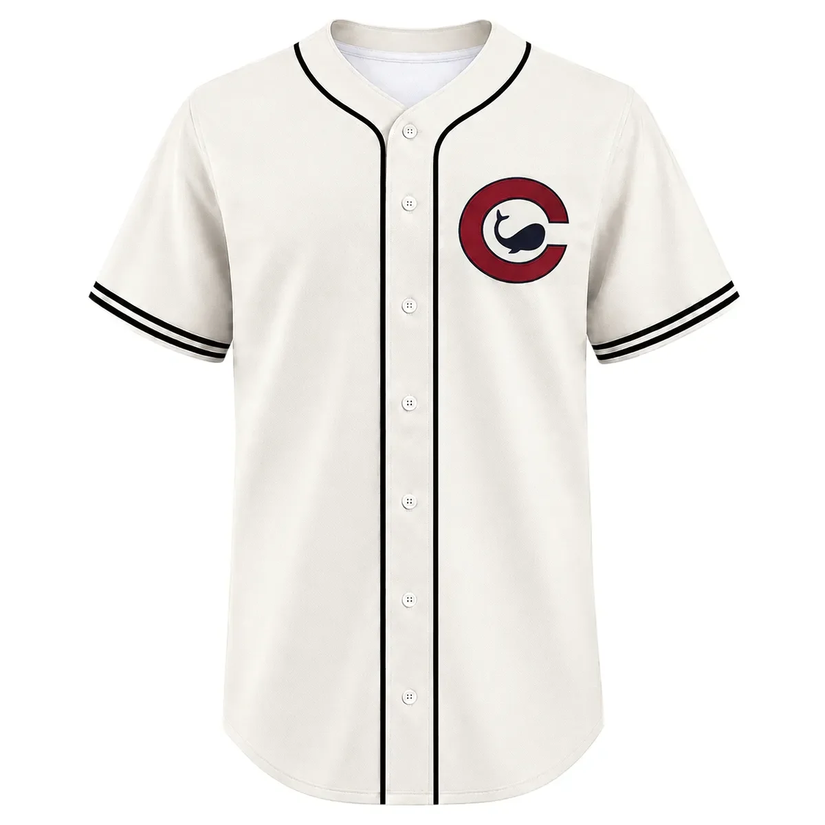 Chicago Cubs Cream Retro Jersey – front view