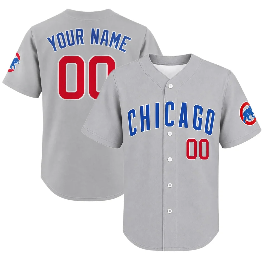 Chicago Cubs Gray Away Custom Jersey – Home Crowd Fan Style