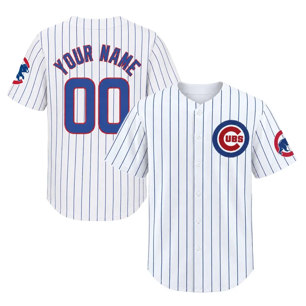 Chicago Cubs White Home Jersey – Custom Name & Number Edition