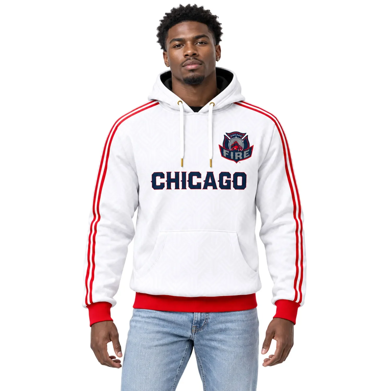 Chicago Fire FC Retro Hoodie – model view