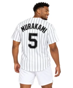 Chicago White Sox Munetaka Murakami White Pinstripe Jersey – model view