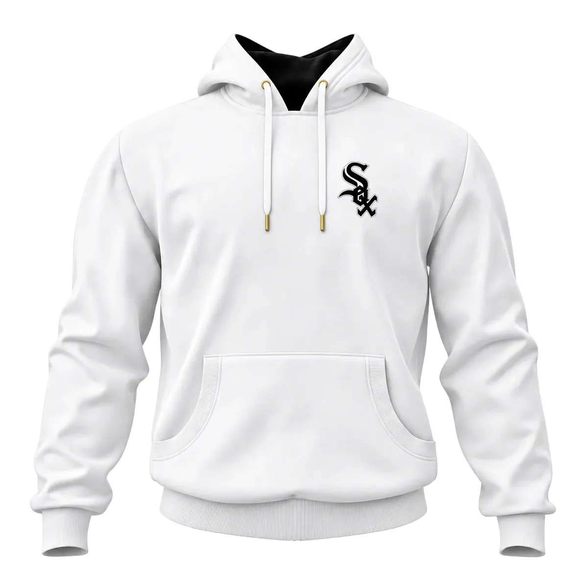 Chicago White Sox White Custom Hoodie – front view