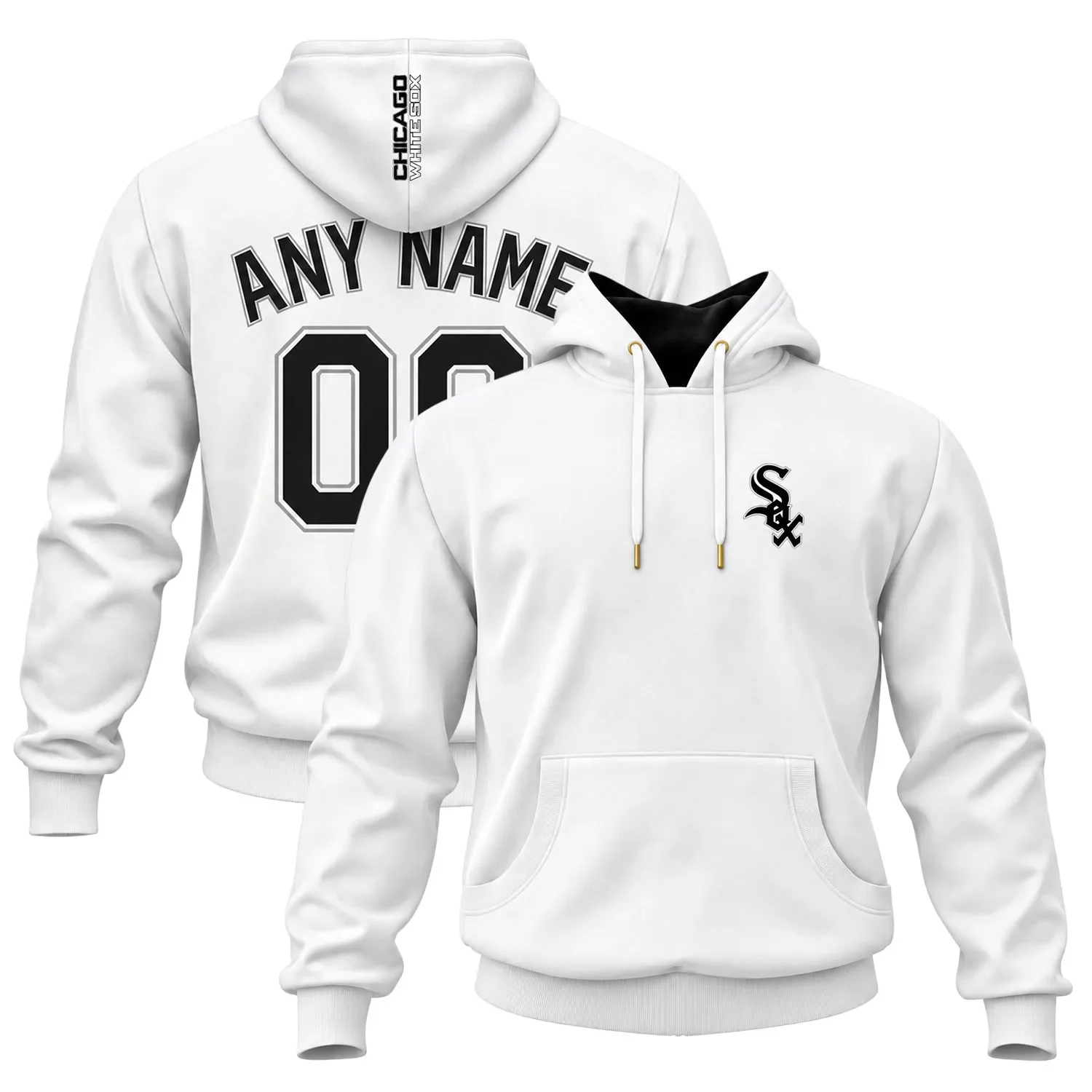 Chicago White Sox White Custom Hoodie