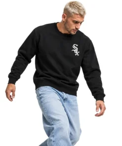 Chicago White Sox White Custom Sweatshirt – model view