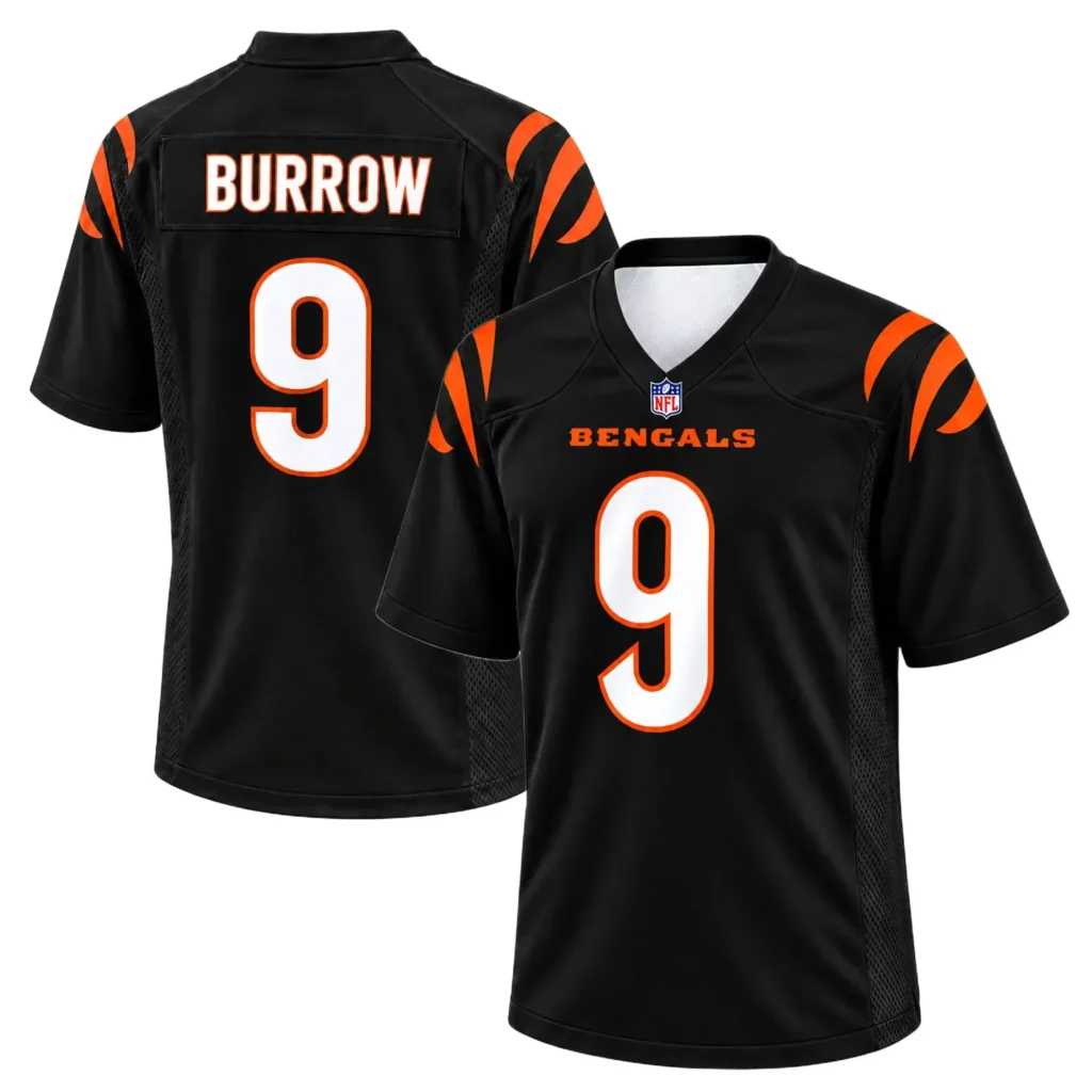 Cincinnati Bengals Joe Burrow Black Jersey – Stadium Ready Fan Style