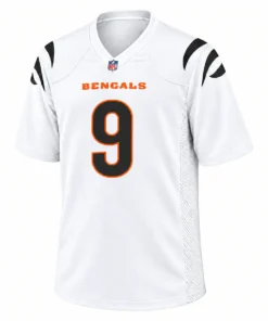 Cincinnati Bengals Joe Burrow White Jersey – front view