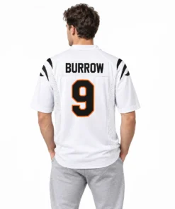 Cincinnati Bengals Joe Burrow White Jersey – alternate view 2