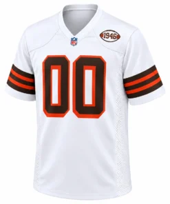 Cleveland Browns White Custom Jersey – front view