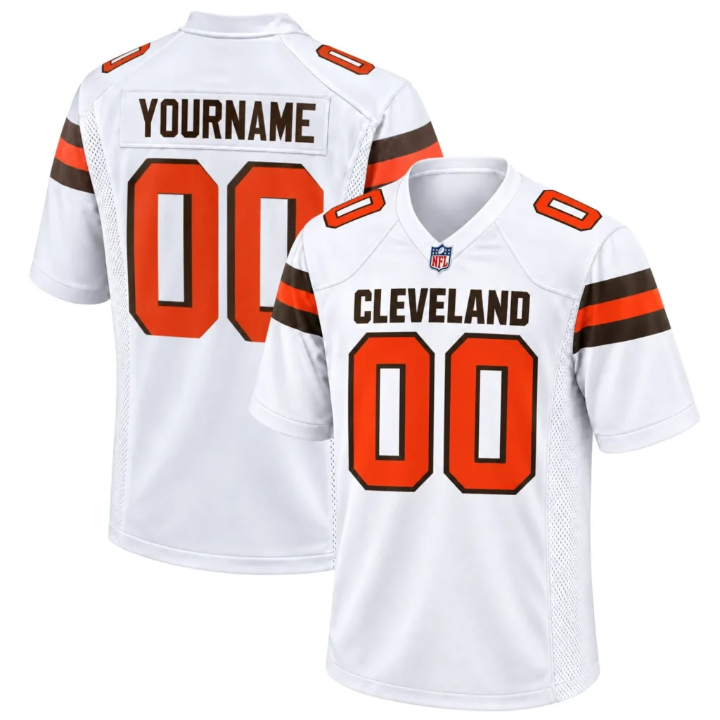 Cleveland Browns White Custom Jersey – Stadium Ready Fan Style