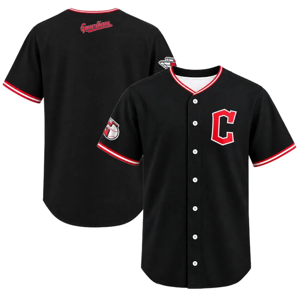 Cleveland Guardians Black Jersey – Home Crowd Fan Style