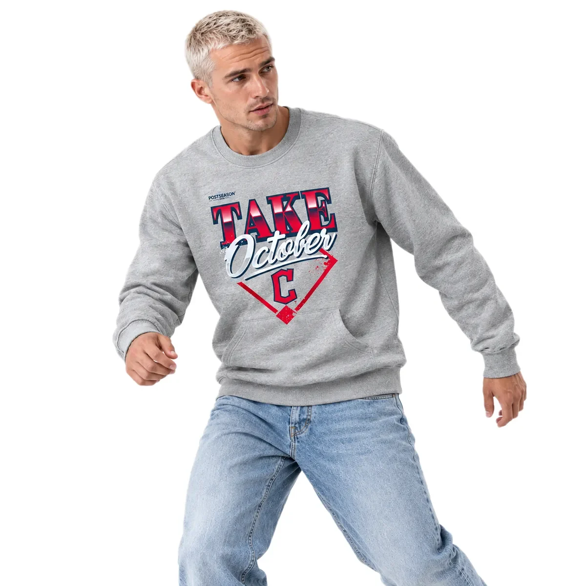 Cleveland Guardians Locker Room Champions Sweatshirt – model view