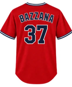 Cleveland Guardians Travis Bazzana Red Jersey – back view