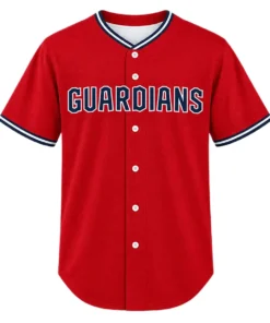 Cleveland Guardians Travis Bazzana Red Jersey – front view