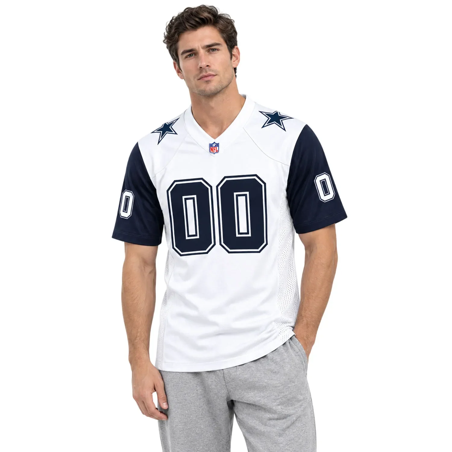 Dallas Cowboys Alternate Custom Jersey – model view