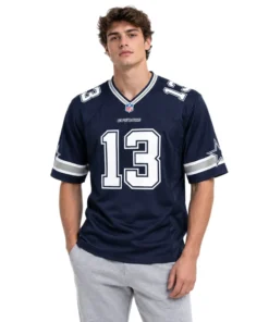 Dallas Cowboys Caleb Downs Navy Jersey – model front view