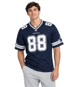 Dallas Cowboys CeeDee Lamb Navy Jersey – model front view