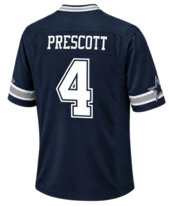 Dallas Cowboys Dak Prescott Navy Jersey – back view