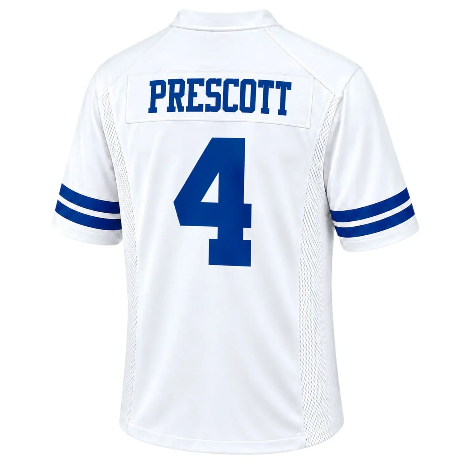 Dallas Cowboys Dak Prescott White Jersey – back view