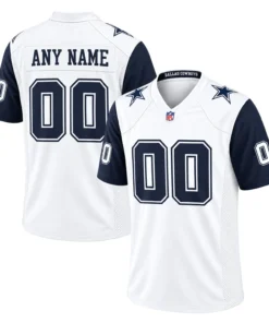 Dallas Cowboys White Custom Jersey