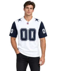 Dallas Cowboys White Custom Jersey – model view