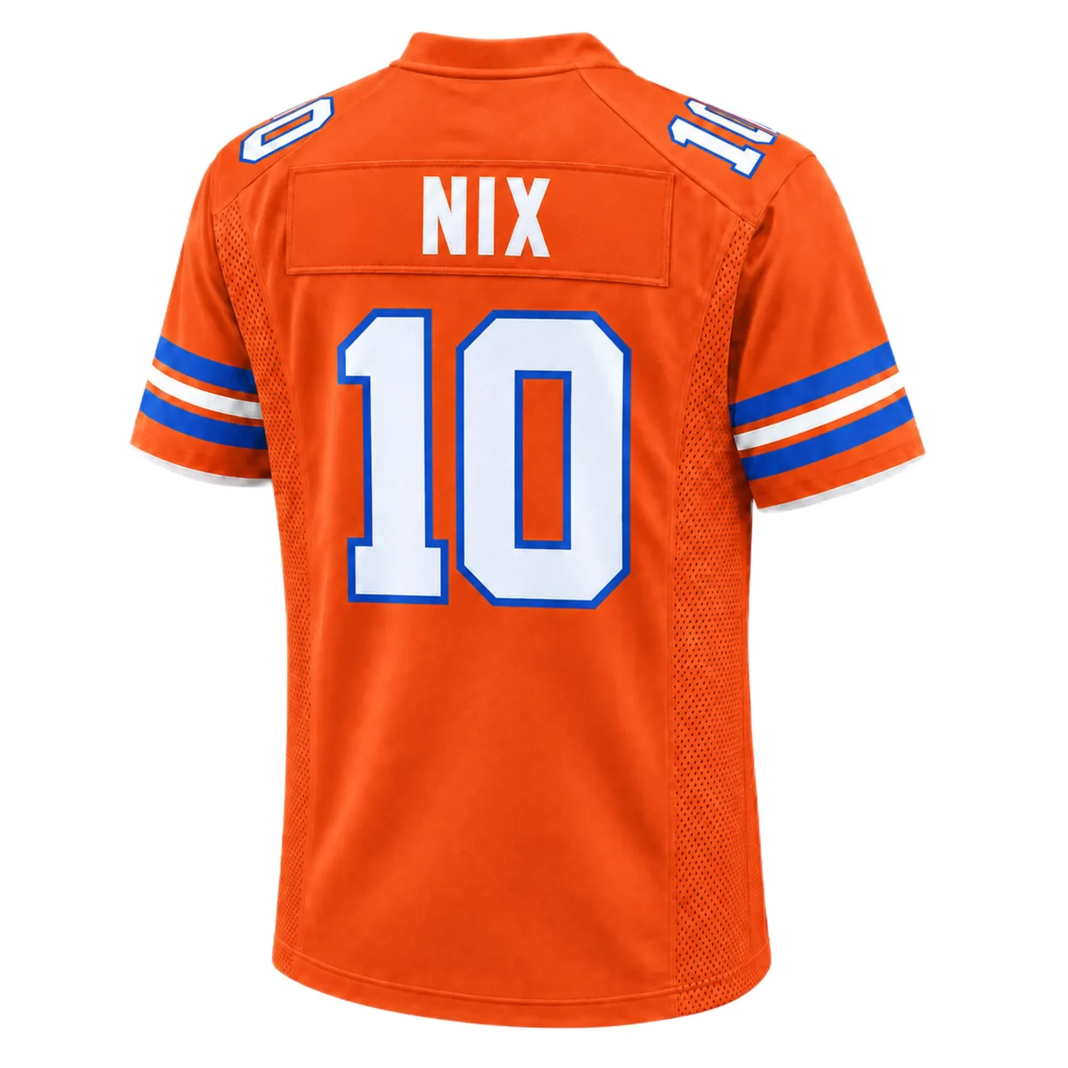 Denver Broncos Bo Nix Orange Home Jersey – back view