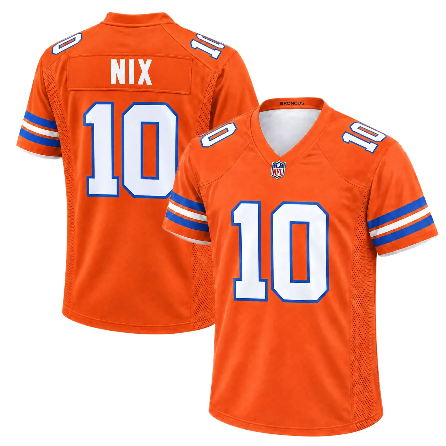 Denver Broncos Bo Nix Orange Home Jersey