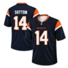 Denver Broncos Courtland Suttan Navy Jersey – front back view