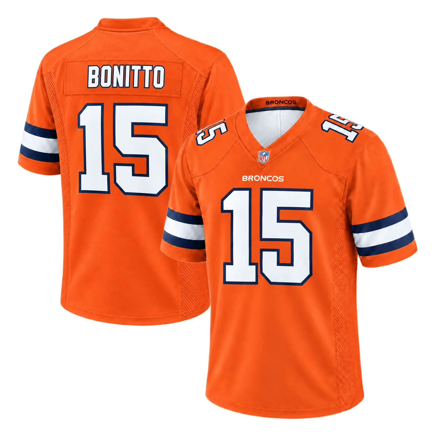 Denver Broncos Courtland Suttan Orange Jersey – front back view
