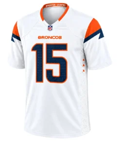Denver Broncos Courtland Suttan White Jersey – front view
