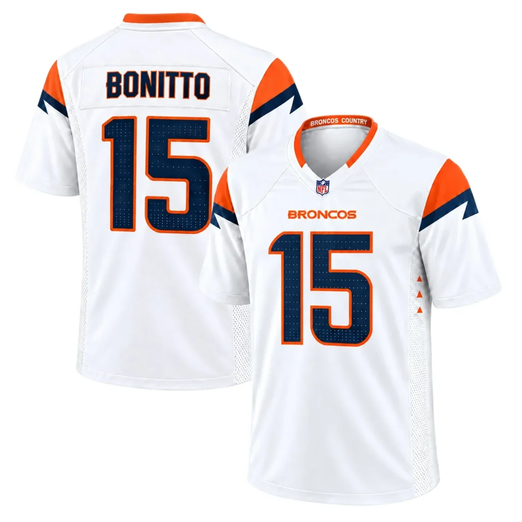 Denver Broncos Courtland Suttan White Jersey – Home Crowd Fan Style