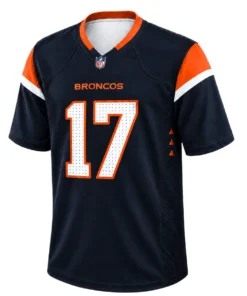 Denver Broncos Jaylen Waddle Navy Jersey – front view