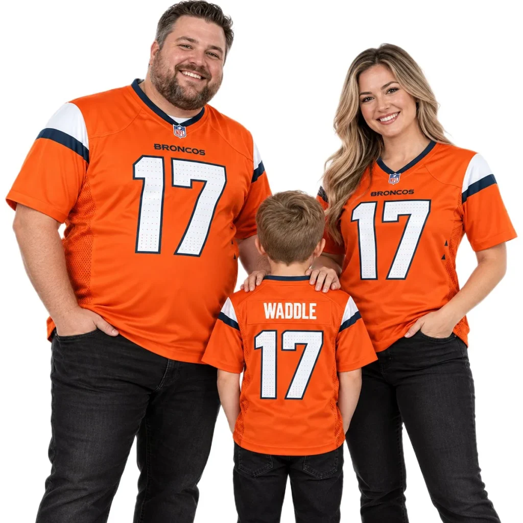 Denver Broncos Jaylen Waddle Orange Jersey – Game Day Fan Jersey