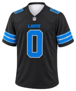 Detroit Lions Jahmyr Gibbs Black Jersey – front view