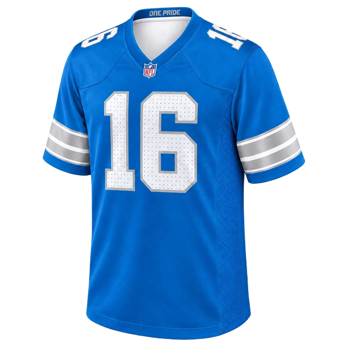 Detroit Lions Jared Goff Blue Jersey – front view