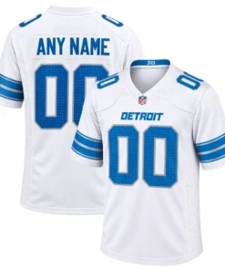 Detroit Lions White Custom Jersey