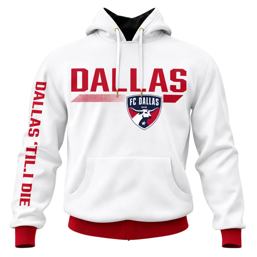 FC Dallas White Hoodie – Game Day Pullover