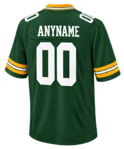 Green Bay Packers Green Custom Jersey – back view
