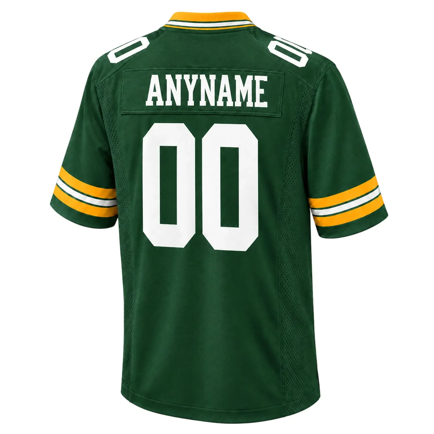 Green Bay Packers Green Custom Jersey – back view