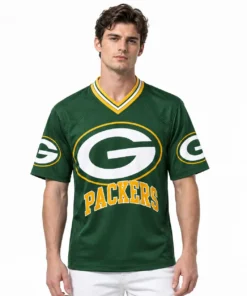 Green Bay Packers Green Custom Jersey – model view