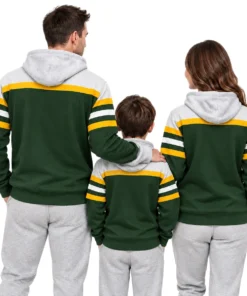 Green Bay Packers Green Head Coach Hoodie – model back view