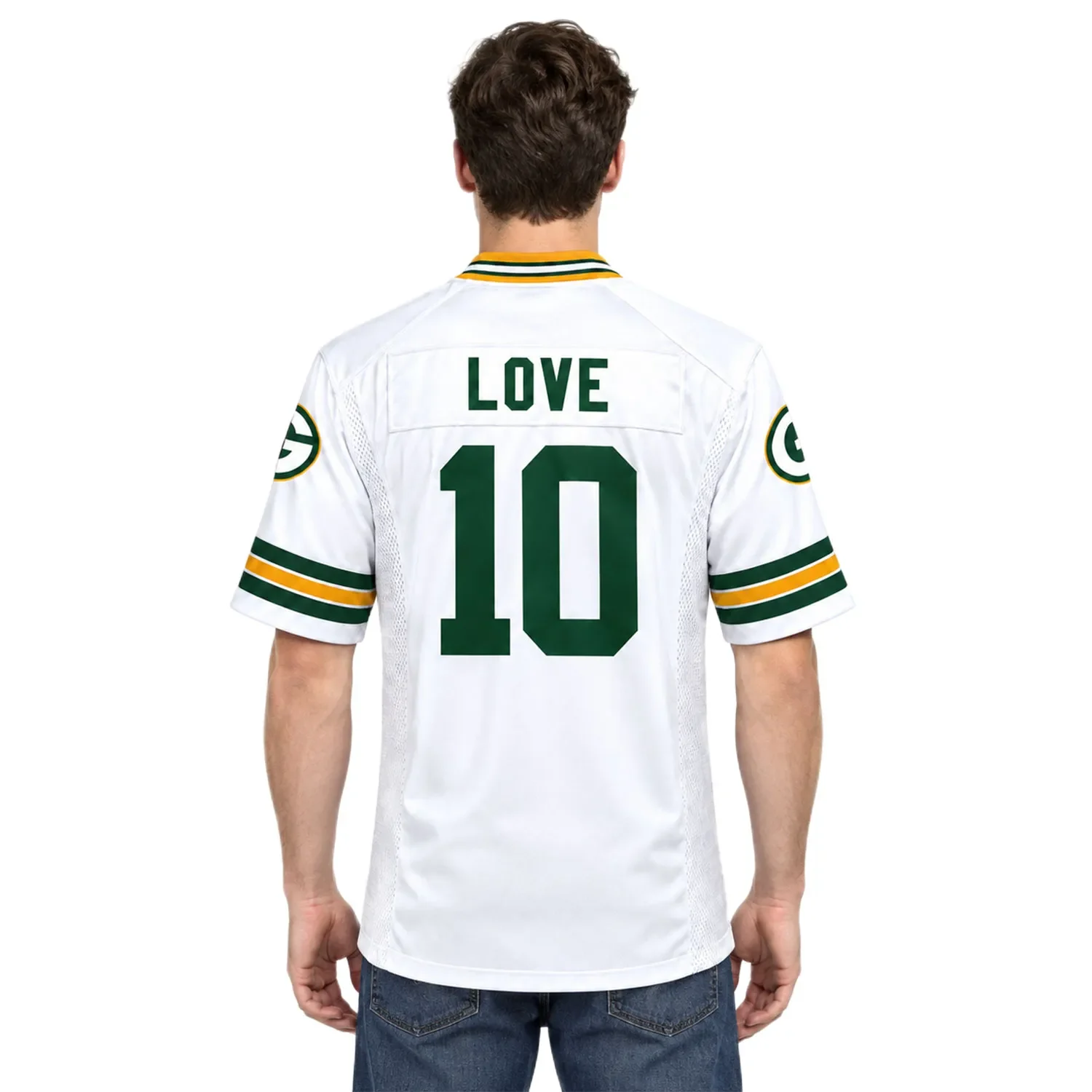 Green Bay Packers Jordan Love Jersey – model view