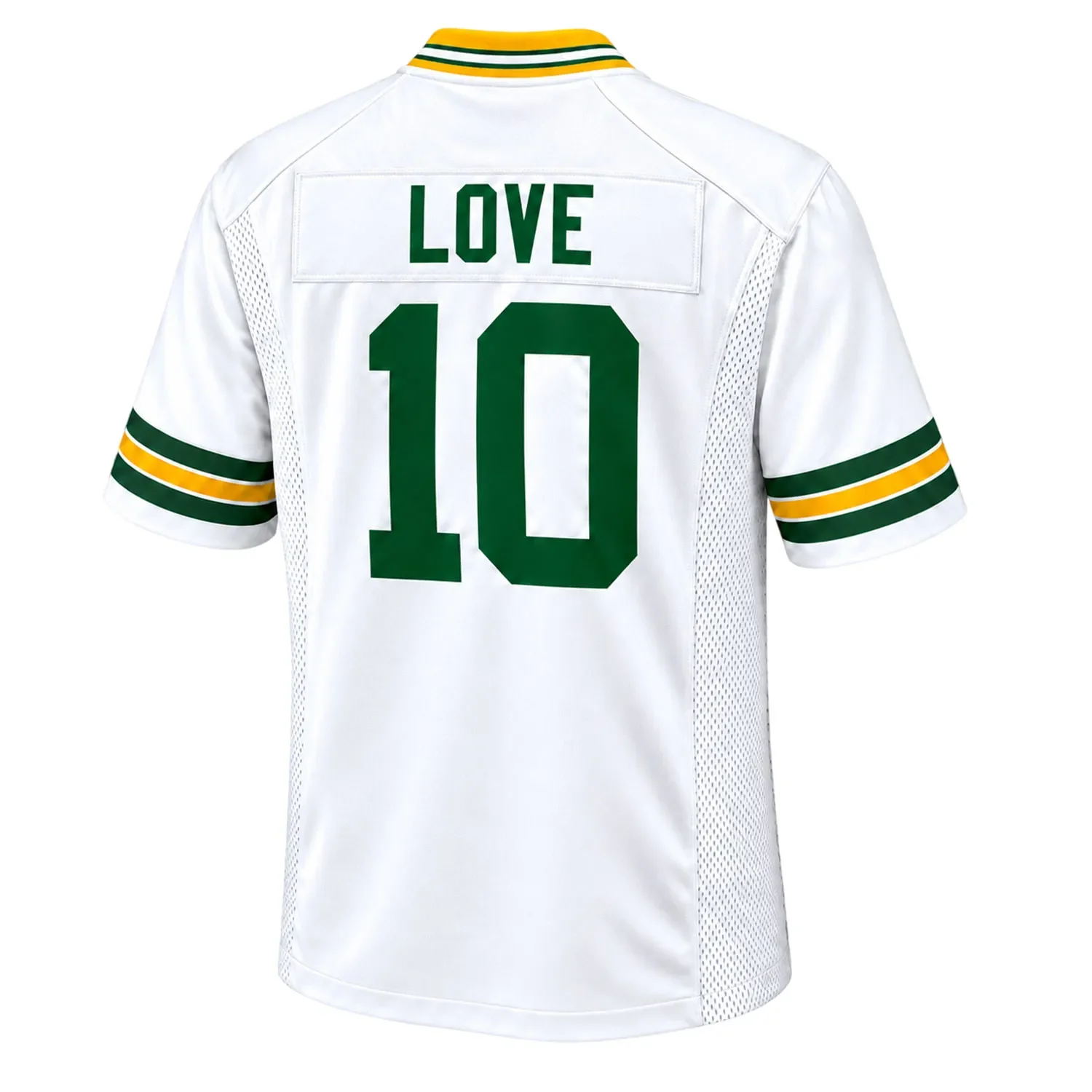 Green Bay Packers Jordan Love White Jersey – back view