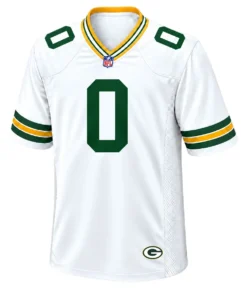 Green Bay Packers Matthew Golden White Jersey – front view