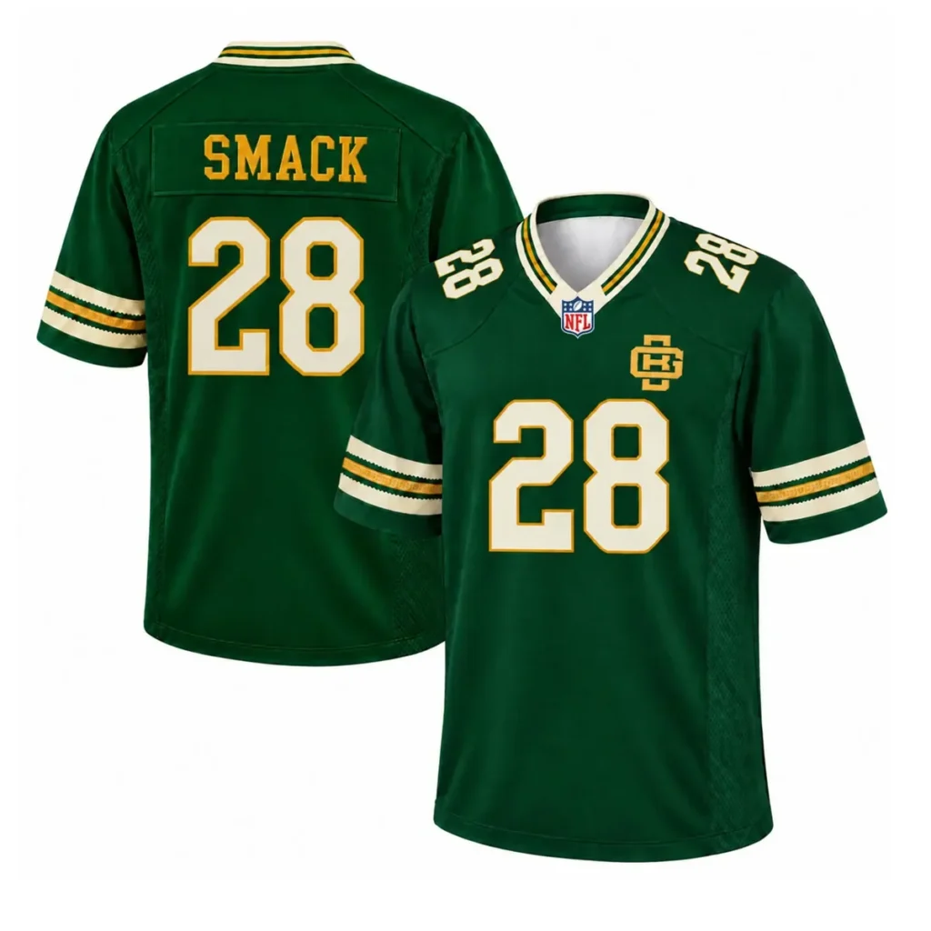 Green Bay Packers Trey Smack Retro Jersey – Home Crowd Fan Style